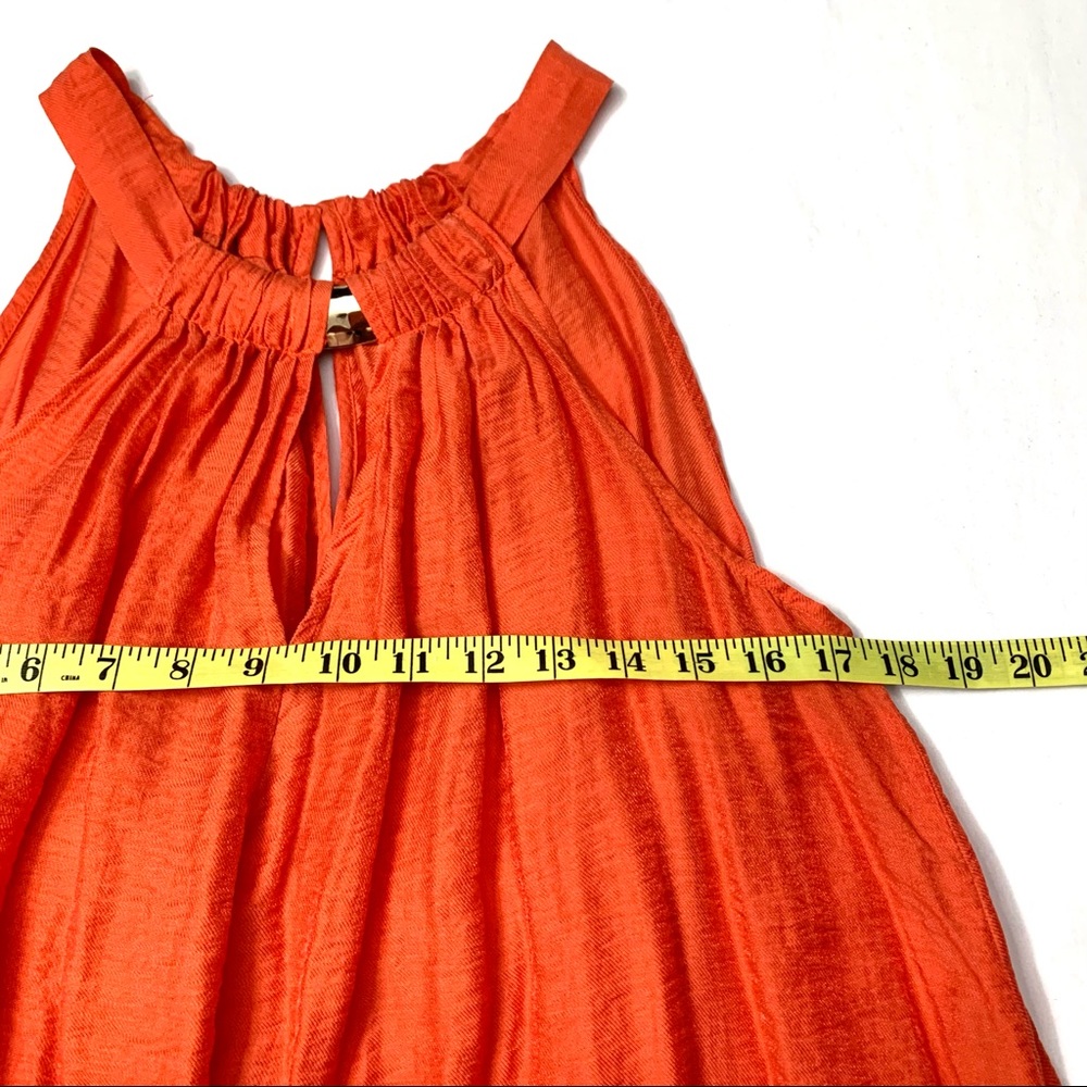 H&M Conscious orange pullover hi/lo free flowing dress- M - Picture 8 of 12